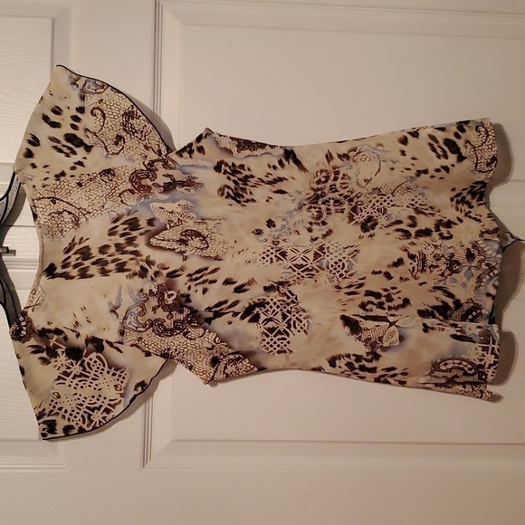 Vintage Freestyle Leopard Floral Print Fitted Women's Size Large - Picture 5 of 8